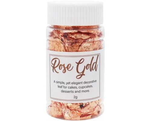 GoBake Decorating Rose Gold Leaf - 2gm - Cupcake Sweeties