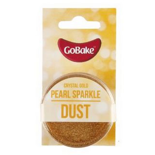 GoBake Pearl Sparkle Dust - Crystal Gold - 2gm - Cupcake Sweeties