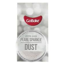 GoBake Pearl Sparkle Dust - Crystal Silver - 2gm - Cupcake Sweeties