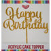 Happy Birthday (Gold Glitter) - Cupcake Sweeties