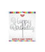 Happy Birthday (Silver Glitter) - Cupcake Sweeties