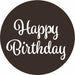 Happy Birthday Small Chocolate Disc on cupcake or cake jar - Cupcake Sweeties