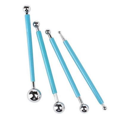 Metal Ball Modelling Tools (set of 4) - Cupcake Sweeties