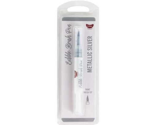 Metallic Edible Brush Pen Marker - Silver - Cupcake Sweeties