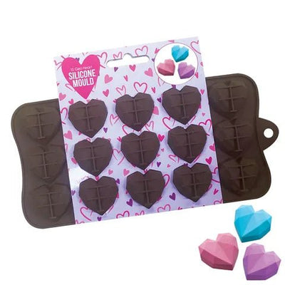 Mini Geo Hearts / Silicone Mould (15) - Cupcake Sweeties