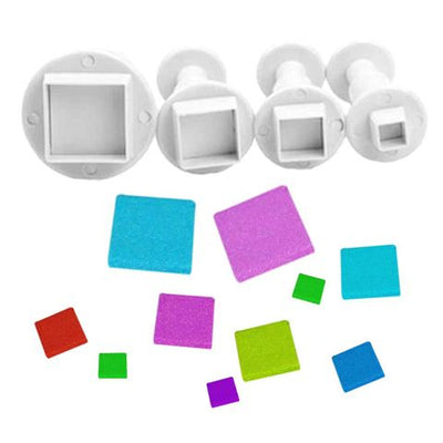 Mini Plunger Cutters - Square (set of 4) - Cupcake Sweeties