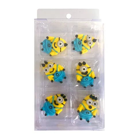 Minions Decorations - Pack of 6 mixed approx 4cm - Cupcake Sweeties