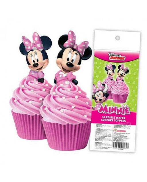 Minnie Mouse Edible Wafer Toppers - (pack of 16) - Cupcake Sweeties
