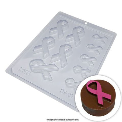 Pink Ribbon Chocolate Mould - Cupcake Sweeties