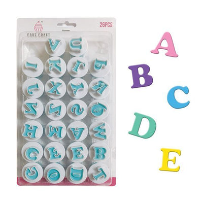 Plunger Cutters - Alphabet - Upper Case (set of 26) - Cupcake Sweeties