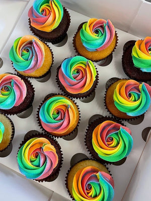 Rainbow Cupcakes - Cupcake Sweeties