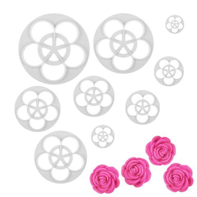 Set of 9 Rose Cutter Set - Cupcake Sweeties