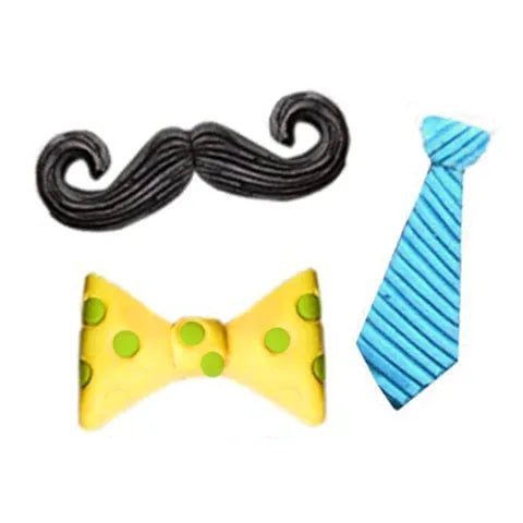 Silicon Mould Moustache, Bows & Ties - Cupcake Sweeties