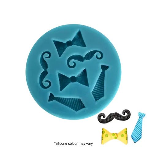 Silicon Mould Moustache, Bows & Ties - Cupcake Sweeties