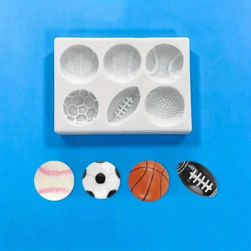 Silicone Mould - Sports Balls (6) - Cupcake Sweeties
