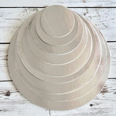 Silver Round 2mm Cake Discs - Cupcake Sweeties