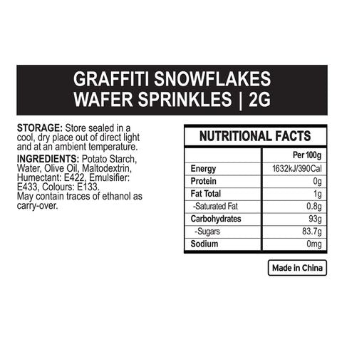 Sprink'd Graffiti snowflake Wafer Sprinkles - Cupcake Sweeties