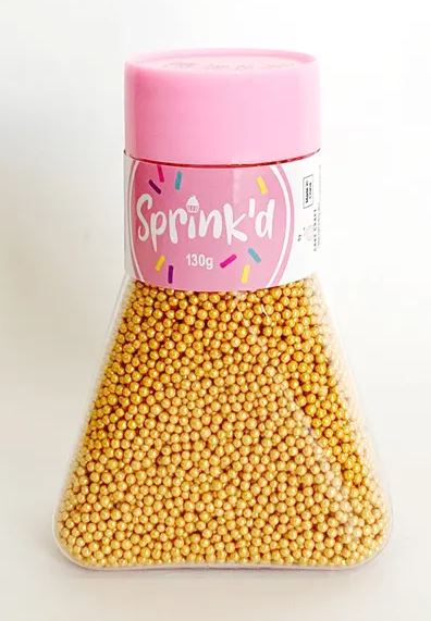 Sprink'd sugar balls 2mm Gold Shiny - Cupcake Sweeties