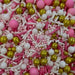 Sprinkle Medley - Flamingo (Pink, Gold & White) - 100gm - Cupcake Sweeties