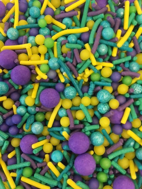 Sprinkle Medley - Fortnite (Blue, Green, Purple, Yellow & Grey) - 100gm - Cupcake Sweeties