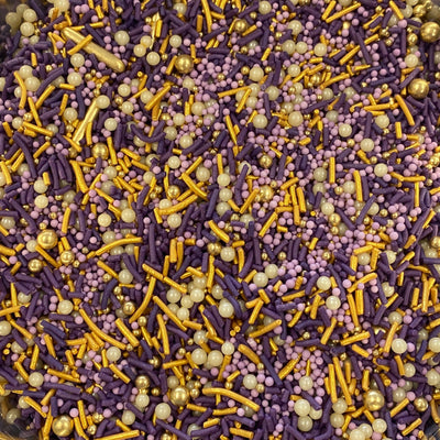 Sprinkle Medley - Royalty (Purple & Gold) - 100gm - Cupcake Sweeties