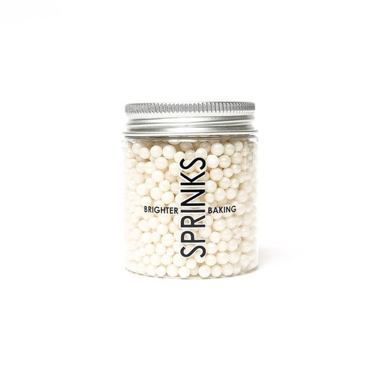 Sprinks - White Pearls 4mm - 85gm - Cupcake Sweeties