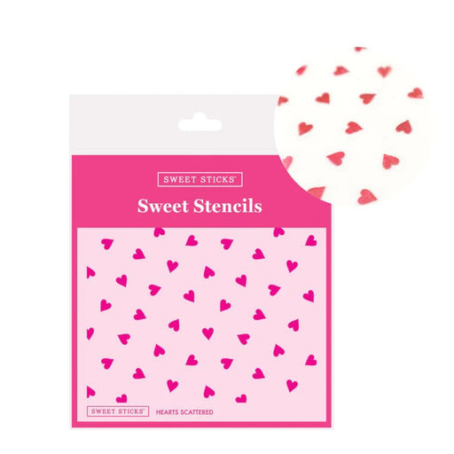 Sweet Sticks Stencils - Hearts Scattered - Cupcake Sweeties