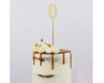 Topper Small Mirror Numbers - 0 Gold - Cupcake Sweeties