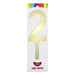 Topper Small Mirror Numbers - 2 Gold - Cupcake Sweeties