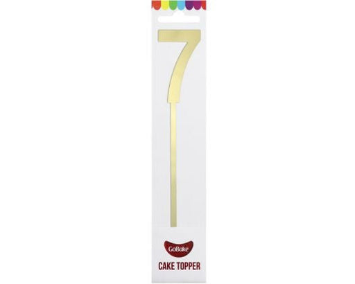 Topper Small Mirror Numbers - 7 Gold - Cupcake Sweeties