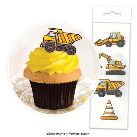 Wafer Cupcake Toppers - Construction (16) - Cupcake Sweeties
