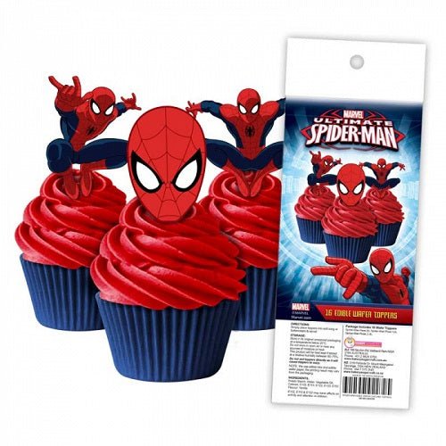 Wafer Cupcake Toppers - Spiderman (16) - Cupcake Sweeties