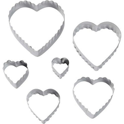 Wilton Double Cut-Outs Set - Heart (set of 6) - Cupcake Sweeties