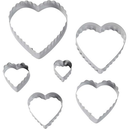 Wilton Double Cut-Outs Set - Heart (set of 6) - Cupcake Sweeties