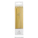 Wish Metalic Gold Tall Line Candles - 12.5cm (Pack of 12) - Cupcake Sweeties